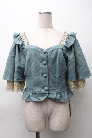 画像: FLOWERSCOMING / フラワーレースパールデザインジャケット  ブルー S-25-11-12-011-LO-JA-AS-ZS