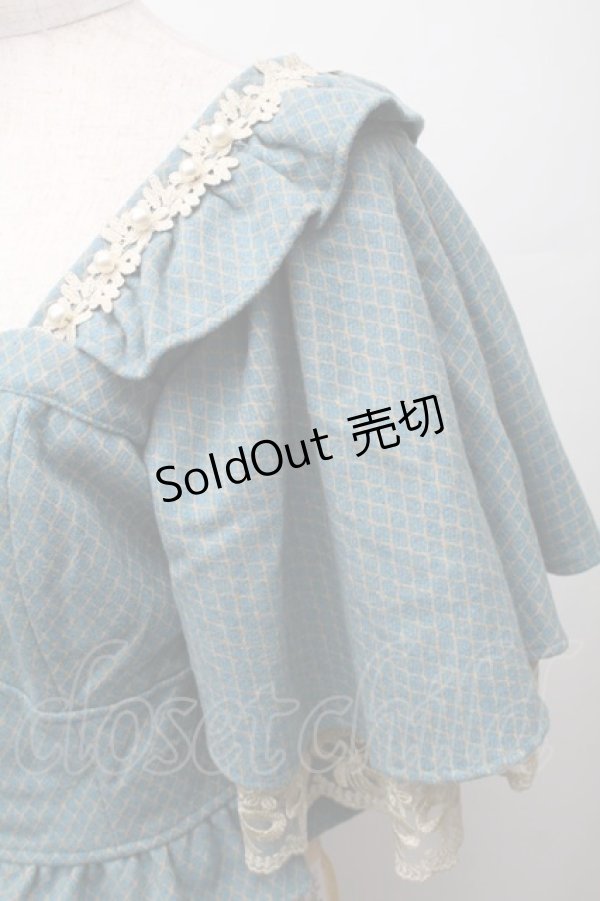 画像3: FLOWERSCOMING / フラワーレースパールデザインジャケット  ブルー S-25-11-12-011-LO-JA-AS-ZS (3)