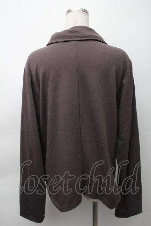 画像2: ALGONQUINS / ストライプ切替ジャケット  ブラウン S-25-11-12-016-AL-TO-HR-ZS (2)