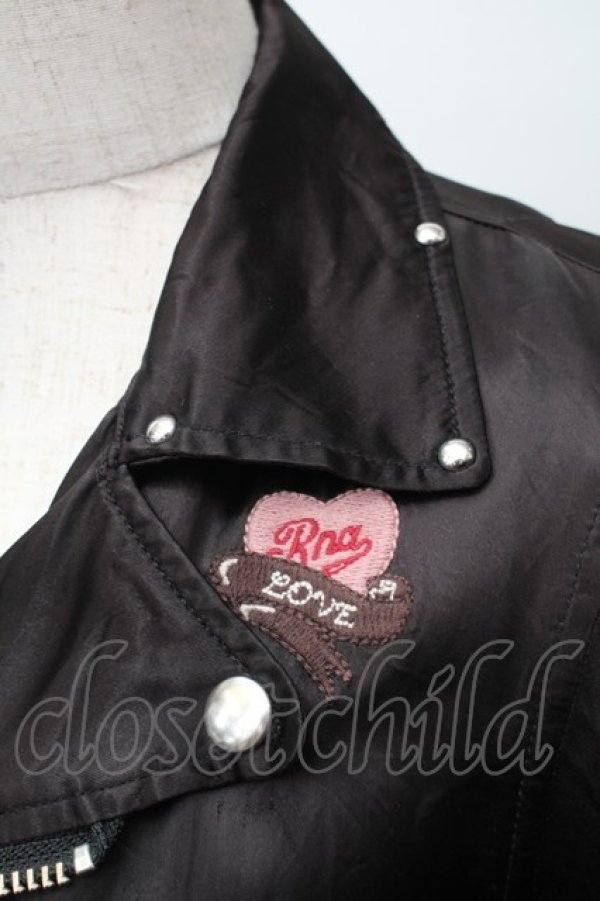 画像3: RNA / サテンライダース  黒 S-25-11-12-044-PU-JA-AS-ZS (3)