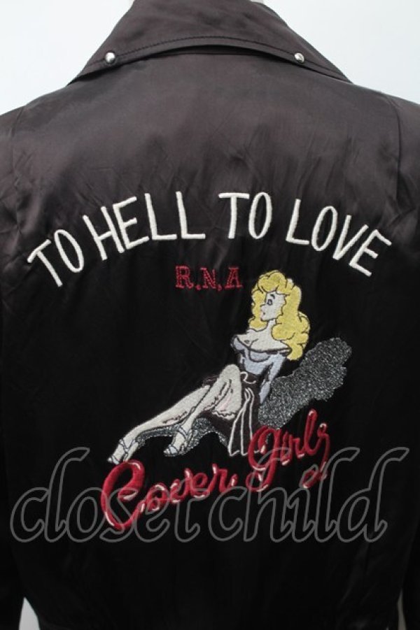 画像4: RNA / サテンライダース  黒 S-25-11-12-044-PU-JA-AS-ZS (4)