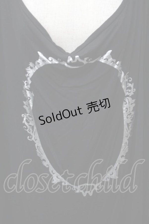 画像3: MINT NeKO / 箔プリントカットソー  黒 S-25-11-12-045-HN-TO-AS-ZS (3)