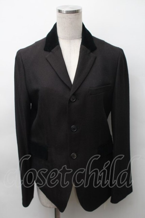 画像1: Jane Marple Dans Le Salon / ヘリンボーンジャケット  黒 S-25-11-12-046-JM-JA-AS-ZS (1)