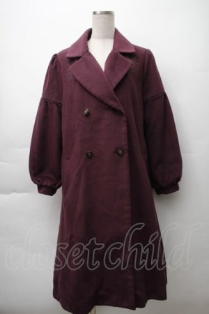 画像: axes femme POETIQUE / バラ刺繍ロングコート  紫 S-25-11-12-047-AX-CO-HR-ZS