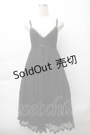 画像: ANNA SUI / 刺繍レースワンピース  黒 S-25-11-12-052-PU-OP-AS-ZS