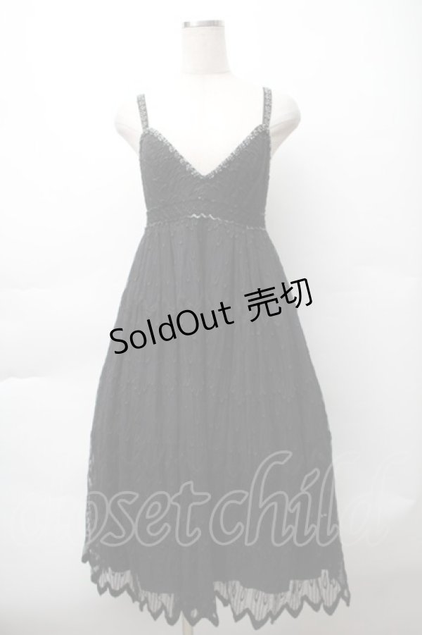画像1: ANNA SUI / 刺繍レースワンピース  黒 S-25-11-12-052-PU-OP-AS-ZS (1)