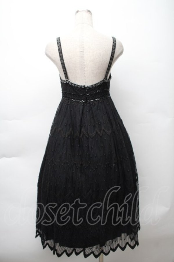 画像2: ANNA SUI / 刺繍レースワンピース  黒 S-25-11-12-052-PU-OP-AS-ZS (2)