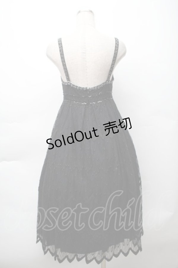 画像2: ANNA SUI / 刺繍レースワンピース  黒 S-25-11-12-052-PU-OP-AS-ZS (2)