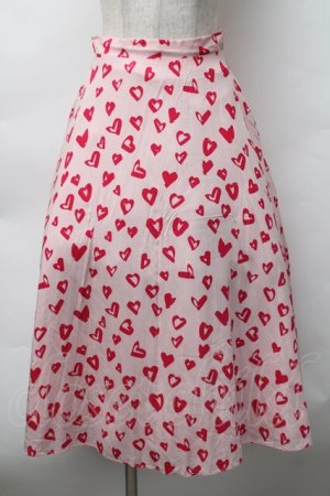 画像: lilLilly / ハートスカート  ピンク S-25-11-12-055-LO-SK-AS-ZS