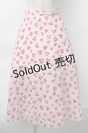 画像: lilLilly / ハートスカート  ピンク S-25-11-12-055-LO-SK-AS-ZS