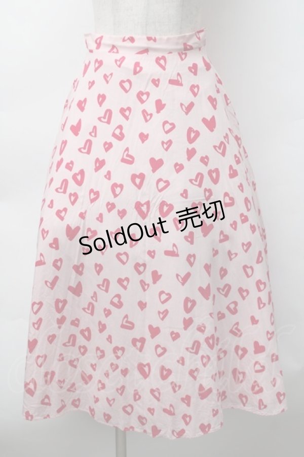 画像1: lilLilly / ハートスカート  ピンク S-25-11-12-055-LO-SK-AS-ZS (1)