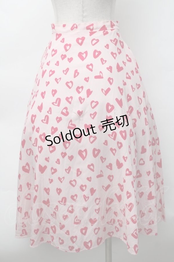 画像2: lilLilly / ハートスカート  ピンク S-25-11-12-055-LO-SK-AS-ZS (2)