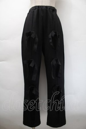 画像: Candy Stripper / リボンパンツ  黒 S-25-11-12-058-PU-PA-AS-ZS