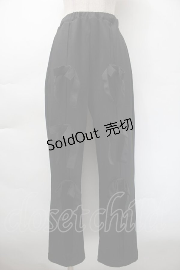 画像1: 【SALE】Candy Stripper / リボンパンツ  黒 S-25-11-12-058-PU-PA-AS-ZT517 (1)