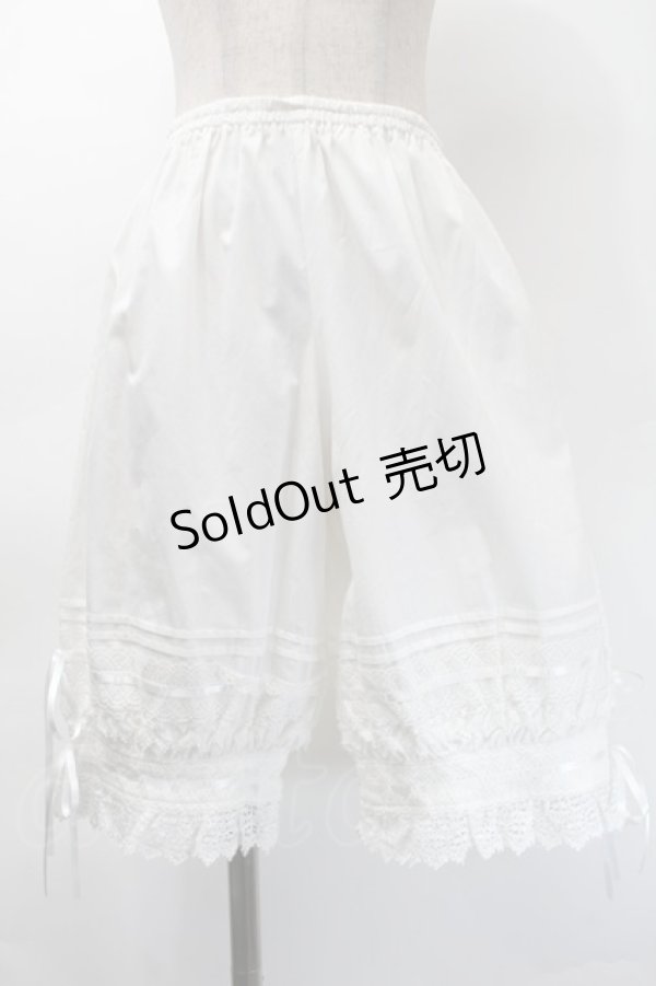 画像1: BABY,THE STARS SHINE BRIGHT / ロングドロワーズ  白 S-25-11-12-060-BA-PA-AS-ZS (1)