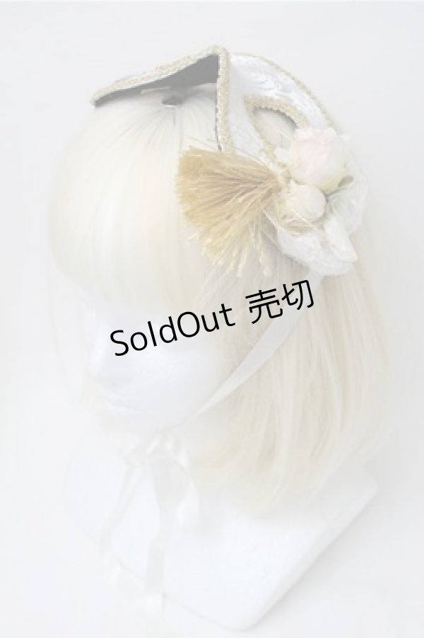 画像1: ATELIER　Ruby / マスクヘッドドレス  白 S-25-11-13-005-EL-ZA-AS-ZS (1)
