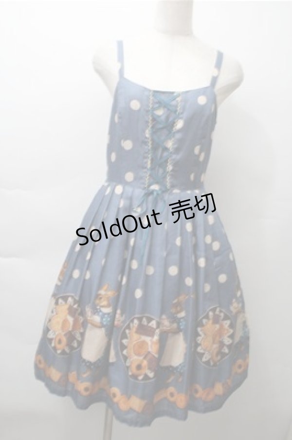 画像1: Leur Getter / Rabbit tea timeレースアップキャミワンピース  ブルー S-25-11-13-046-LU-OP-HR-ZS (1)