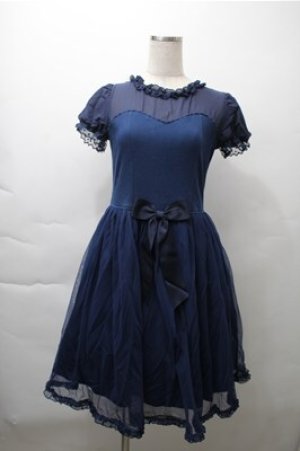 画像: Angelic Pretty / Airy Girlカットワンピース  ネイビー S-25-11-13-047-AP-OP-HR-ZS