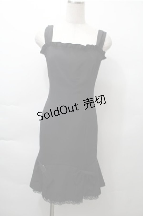 画像1: Barbie / 裾リボンジャンパースカート  黒 S-25-11-13-048-LO-OP-HR-ZS (1)