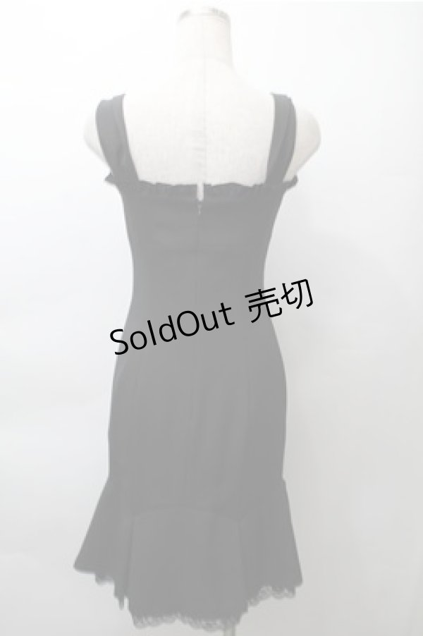 画像2: Barbie / 裾リボンジャンパースカート  黒 S-25-11-13-048-LO-OP-HR-ZS (2)