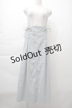 画像: axes femme POETIQUE / サス付きレースアップスカート  グリーン S-25-11-13-050-AX-SK-AS-ZS