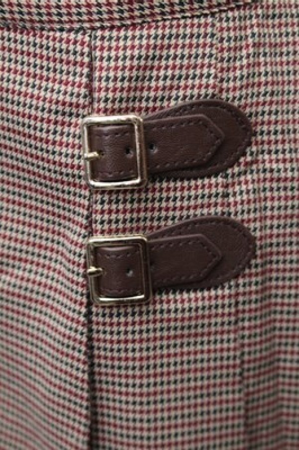 画像3: Fi.n.t / 千鳥柄スカート  ブラウン S-25-11-13-052-CA-SK-ET-ZT517 (3)