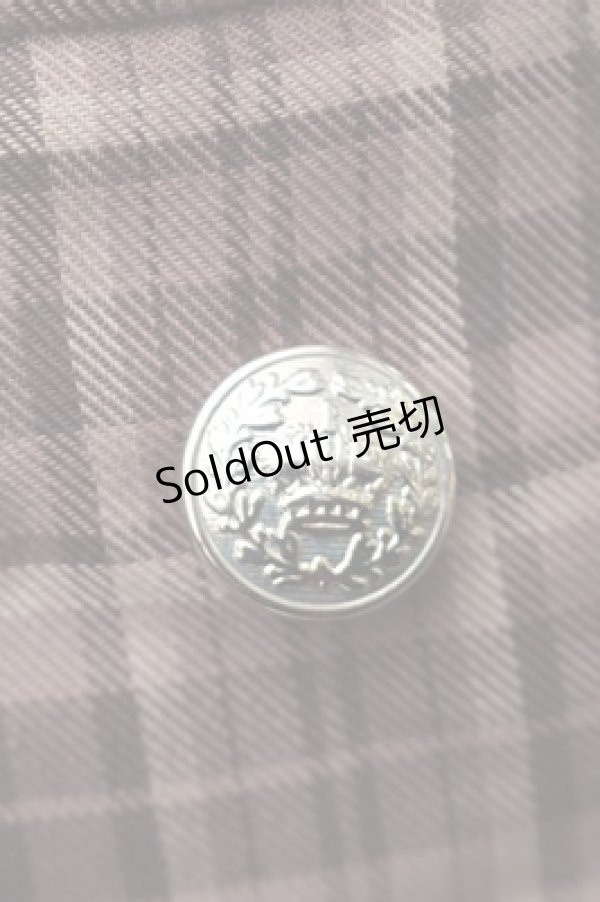 画像3: axes femme / チェックボタンスカート  ブラウン S-25-11-13-053-AX-OP-HR-ZS (3)