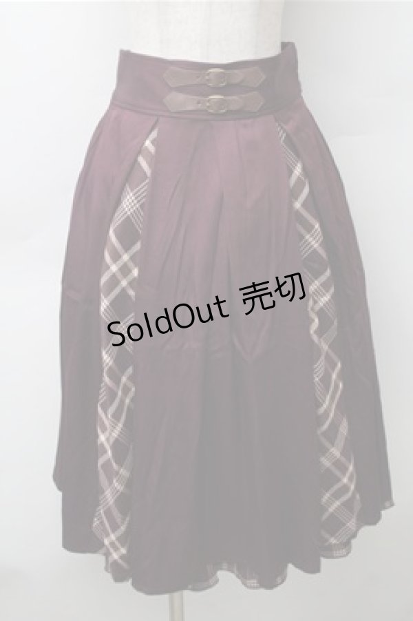 画像1: axes femme / チェック切替スカート  エンジ S-25-11-13-055-AX-SK-ET-ZS (1)