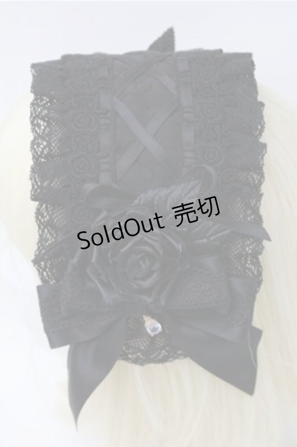 画像2: Hoshibako Works / ローズ・レディヘッドドレス  黒 S-25-11-13-006-LO-AC-AS-ZS (2)