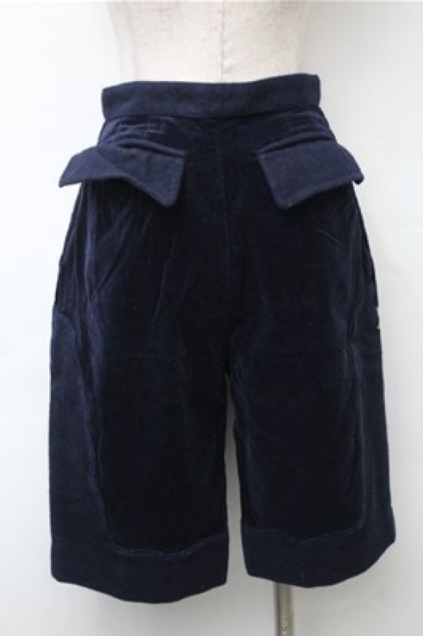 画像2: Jane Marple / ベロアパンツ  紺 S-25-11-13-059-JM-PA-AS-ZT517 (2)