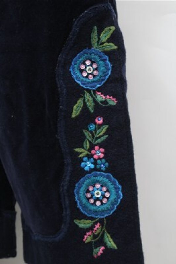 画像3: Jane Marple / ベロアパンツ  紺 S-25-11-13-059-JM-PA-AS-ZT517 (3)