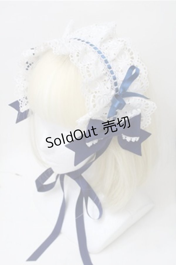 画像1: BABY,THE STARS SHINE BRIGHT / Fallin' Ribbonヘッドドレス  白ｘ青 S-25-11-13-007-BA-AC-AS-ZS (1)