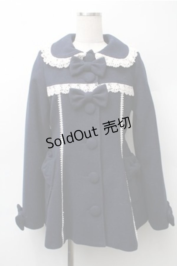 画像1: BABY,THE STARS SHINE BRIGHT / Jane Ribbonコート  紺ｘ白 S-25-11-13-063-BA-CO-HR-ZS (1)