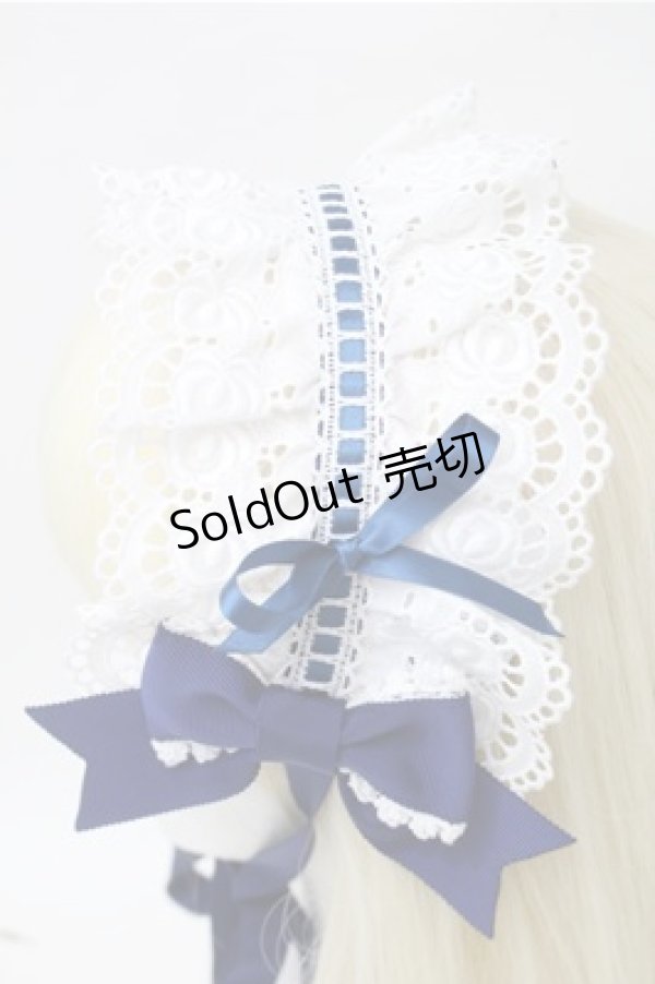画像2: BABY,THE STARS SHINE BRIGHT / Fallin' Ribbonヘッドドレス  白ｘ青 S-25-11-13-007-BA-AC-AS-ZS (2)