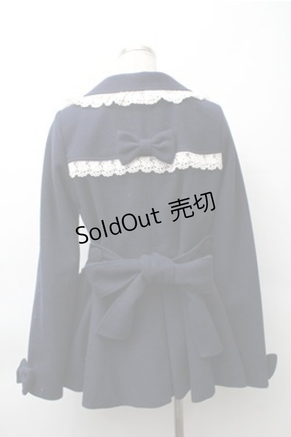 画像2: BABY,THE STARS SHINE BRIGHT / Jane Ribbonコート  紺ｘ白 S-25-11-13-063-BA-CO-HR-ZS (2)