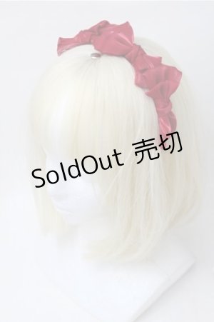 画像: LOLITA / サテンリボンカチューシャ  エンジ S-25-11-13-009-LO-TO-HR-ZS