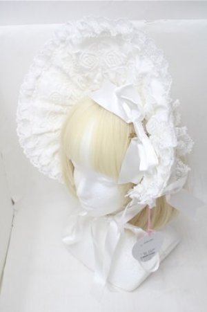 画像: BABY,THE STARS SHINE BRIGHT / エリザベスボンネット  白 S-25-11-13-010-BA-AC-AS-ZS