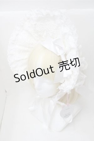 画像: BABY,THE STARS SHINE BRIGHT / エリザベスボンネット  白 S-25-11-13-010-BA-AC-AS-ZS