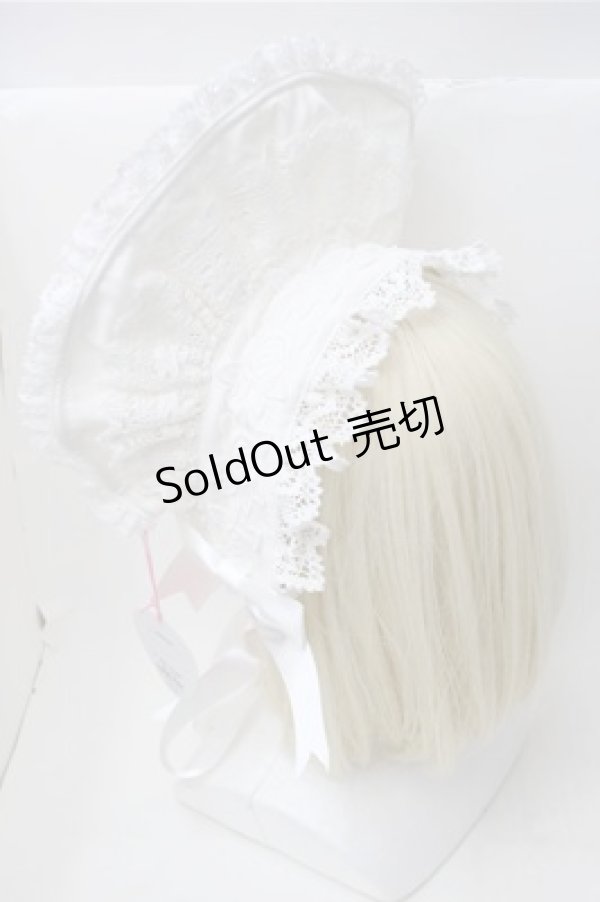 画像3: BABY,THE STARS SHINE BRIGHT / エリザベスボンネット  白 S-25-11-13-010-BA-AC-AS-ZS (3)