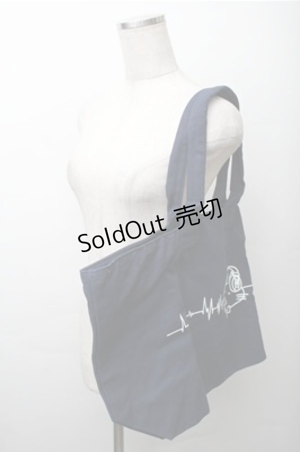 画像3: NieR Clothing / プリントバッグ  紺 S-25-11-13-019-PU-BG-AS-ZS (3)