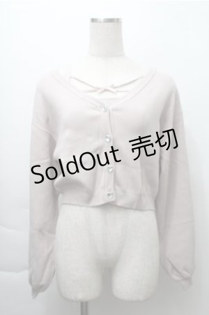 画像: evelyn / クロスリボンカーデセット  ピンク S-25-11-13-026-LO-TO-HR-ZS