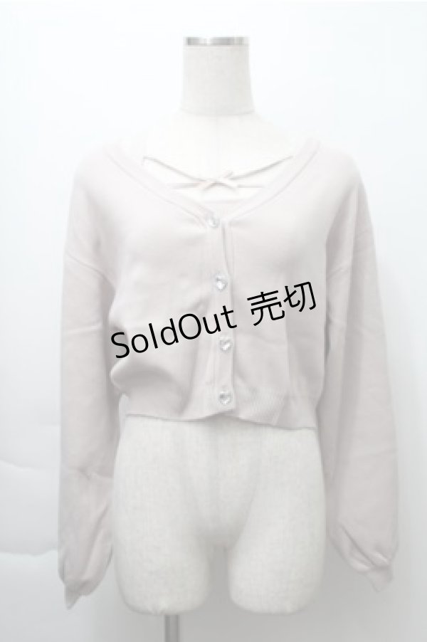 画像1: evelyn / クロスリボンカーデセット  ピンク S-25-11-13-026-LO-TO-HR-ZS (1)