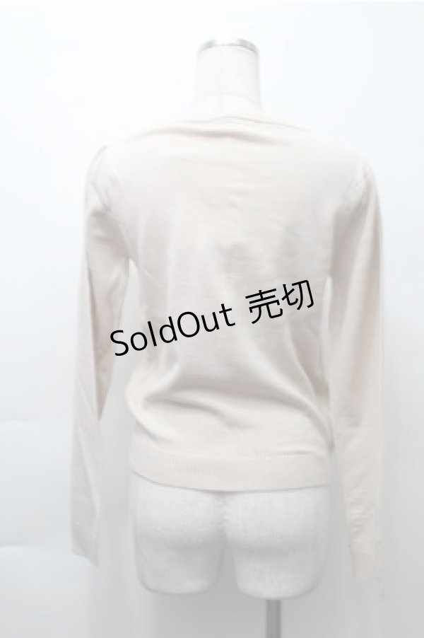 画像2: Ank Rouge / リボンｘレースカットソー  ベージュ S-25-11-13-027-CA-TO-HR-ZS (2)