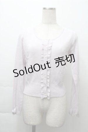 画像: Ank Rouge / ハートボタンフリルニットカーディガン  ラベンダー S-25-11-13-028-CA-TO-HR-ZS