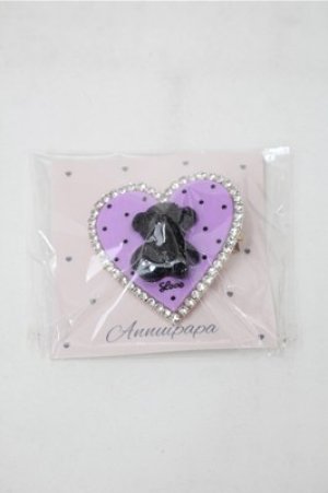 画像: LOLITA / くまハートブローチ  パープル S-25-11-13-004-LO-ZA-HR-ZS