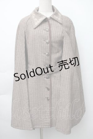 画像: axes femme / 連釦ケープコート  ブラウン S-25-11-14-032-AX-CO-HR-ZS