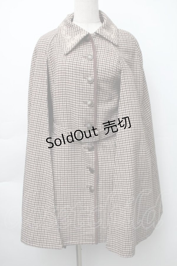 画像1: axes femme / 連釦ケープコート  ブラウン S-25-11-14-032-AX-CO-HR-ZS (1)