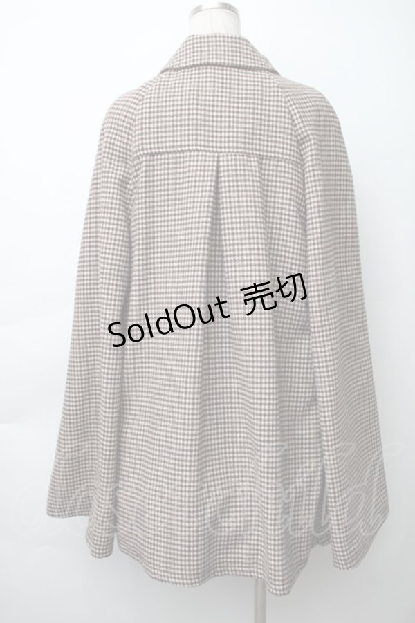 画像2: axes femme / 連釦ケープコート  ブラウン S-25-11-14-032-AX-CO-HR-ZS (2)