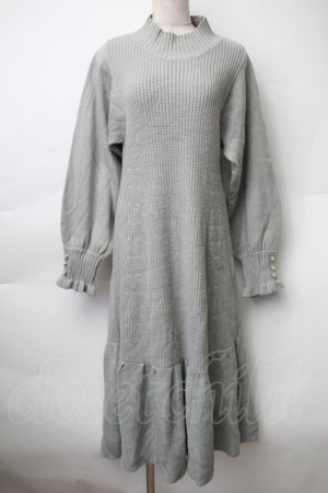 画像: axes femme / ニットロングワンピース  ミント S-25-11-14-035-AX-OP-HR-ZS