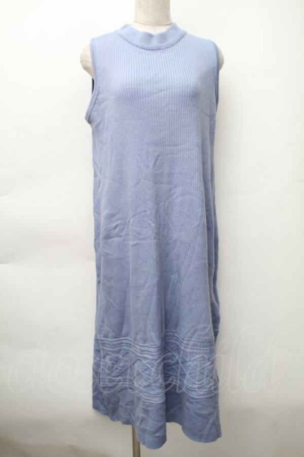 画像3: axes femme / ニットアンサンブルカーディガンｘワンピース  ブルー S-25-11-14-037-AX-TO-HR-ZS (3)